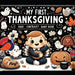 High Contrast Baby Book - Thanksgiving: My First Thanksgiving For Newborn, Babies, Infants High Contrast Baby Book of Holidays Black and White Baby Bo