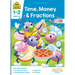 School Zone Time, Money & Fractions Grades 1-2 Workbook