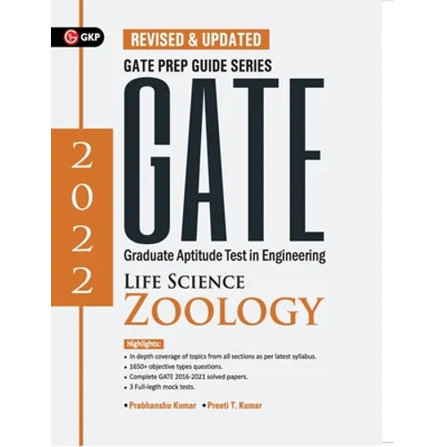 GATE 2022 Life Science Zoology- Guide by Dr. Prabhanshu Kumar, Dr. Nibedita Mukhopadhyay