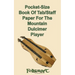Pocket-Size Book Of Tab/Staff Paper For The Mountain Dulcimer Player