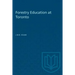 Forestry Education at Toronto