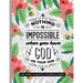 Nothing Is Impossible When You Have God On Your Side: 2021 Weekly and Monthly Coloring Inspirational Christian Planner