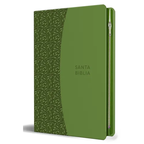 Biblia Reina Valera 1960 Tamaño Grande, Letra Grande Piel Verde Con Cremallera / Spanish Holy Bible Rvr 1960. Large Size, Large Print Green Leather wi - Paperback