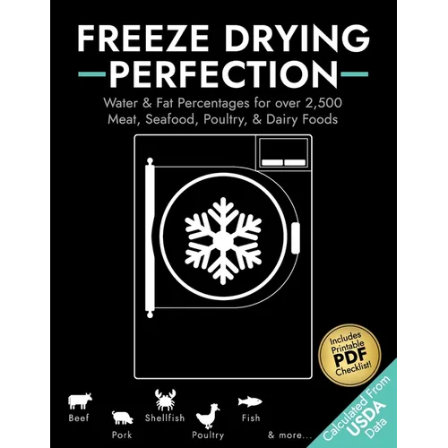 Freeze Drying Perfection: Water & Fat Percentages for over 2,500 Meat, Seafood, Poultry, and Dairy Foods