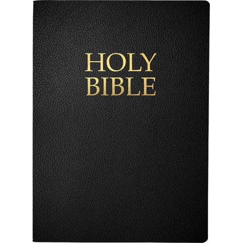 Kjver Holy Bible, Large Print, Black Bonded Leather, Thumb Index