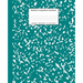Marbled Composition Notebook: Teal Marble Wide Ruled Paper Subject Book