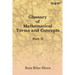 Glossary of Mathematical Terms and Concepts (Part II)
