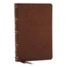 Nkjv, Single-Column Reference Bible, Verse-By-Verse, Brown Genuine Leather, Red Letter, Comfort Print