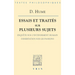 Essais Et Traites Sur Plusieurs Sujets III: Enquete Sur Lentendement Humain Dissertation Sur Les Passions