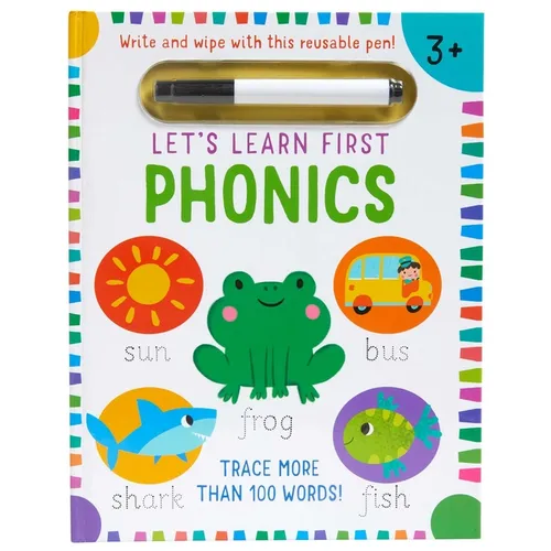 Let's Learn: First Phonics: (Early Reading Skills, Letter Writing Workbook, Pen Control, Write and Wipe)