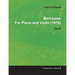 Berceuse by Gabriel Fauré for Piano and Violin (1879) Op.16
