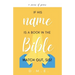 If His Name Is A Book In The Bible, Watch Out, Sis!