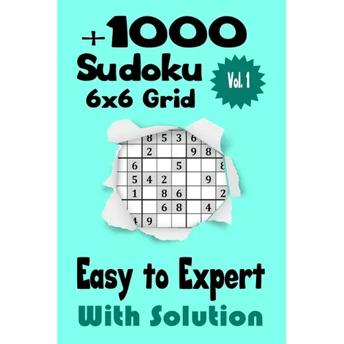 Sudoku book +1000 grid with solution - Easy to Expert sudoku puzzles for adult