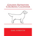 Golden Retriever Coloring Calendar