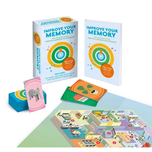 Improve Your Memory: With the Astonishing Memory Palace Technique: Includes 52 Cards, 64-Page Book, and a Fold-Out Memory Map Poster