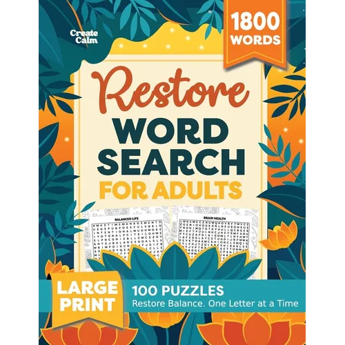 Wellness Word Search for Adults: Inspire Healing & Health Relaxing Puzzle Book for Self Care & Anxiety Relief