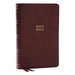 Nkjv, Single-Column Reference Bible, Verse-By-Verse, Brown Leathersoft, Red Letter, Comfort Print (Thumb Indexed)