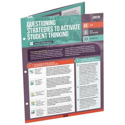 Questioning Strategies to Activate Student Thinking: Quick Reference Guide