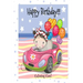 HAPPY BIRTHDAY! (Coloring Card): Birthday Cards for Girls: Inspirational Birthday Messages!