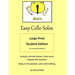 Easy Cello Solos - Large Print Edition: classical themes, Celtic tunes, popular folk melodies, Christian hymns.