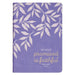 Christian Art Gifts Classic Journal He Who Promised Heb. 10:23 Bible Verse, Inspirational Scripture Notebook, Ribbon Marker, Purple Vegan Leather Flex