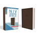 NIV, Value Thinline Bible, Large Print, Imitation Leather, Brown