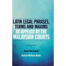 Latin Legal Phrases, Terms and Maxims as Applied by the Malaysian Courts