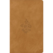 ESV Giant Print Personal Size Bible, Red Letter, Thumb Indexed (Trutone, Nubuck Caramel, Wildflower Design)