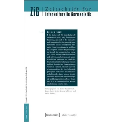 Zeitschrift Für Interkulturelle Germanistik: Vol. 7, Issue 2/2016: Transiträume