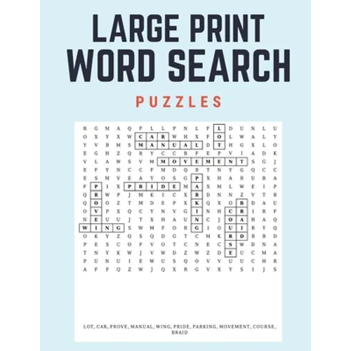 Large Print Word Search Puzzles: 60 Large Print Word Search Puzzles with Solutions