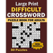 2024 Large Print Difficult Crossword Puzzle Book For Adults: 80 Large Print, Moderate Difficulty, Adult and Senior Crossword Puzzles with Solutions