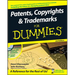 Patents, Copyrights and Trademarks for Dummies [With CDROM]