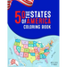 50 The States of America Coloring Book: 50 State Maps, Capitals, Animals, Birds, Flowers, Mottos, Cities, Population, Regions Perfect Easy To Color An