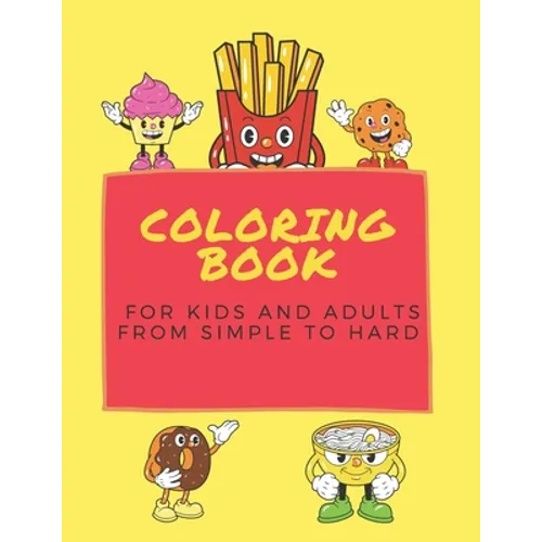coloring book for kids and adults from simple to hard