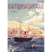Carnet Ligné Affiche Transatlantique Alger