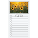 To Do List Notepad: Sunflowers, Checklist, Task Planner for Grocery Shopping, Planning, Organizing