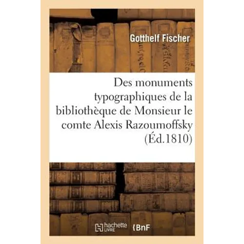 Notice Des Monuments Typographiques