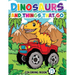 Dinosaurs And Things That Go: Coloring Book For Kids Ages 4-8 (Vehicles and Dinosaurs)