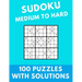 Sudoku Medium to Hard: 100 Puzzles With Solutions Large Print Puzzles Book For Adults And Kids With Answers