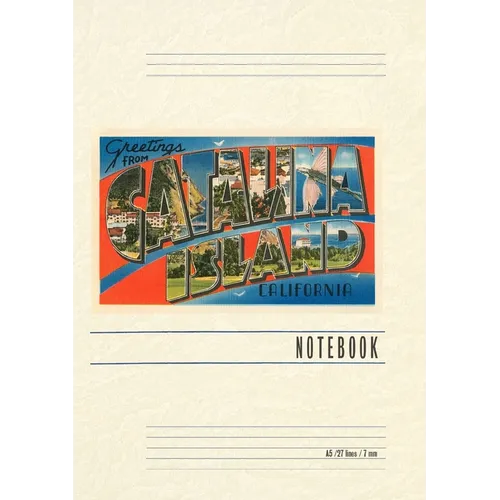 Vintage Lined Notebook Greetings from Catalina Island, California