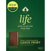 NLT Life Application Study Bible, Third Edition, Large Print (Red Letter, Leatherlike, Brown/Tan)