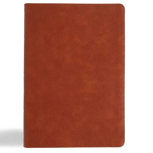CSB Giant Print Single-Column Bible, Burnt Sienna Leathertouch