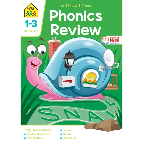 School Zone Phonics Review Grades 1-3 Workbook