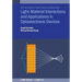 Light--Material Interactions and Applications in Optoelectronic Devices