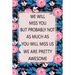 We Will Miss You: Lined Notebook (Printed), Getting a New Job Gifts, Farewell Gift for Coworker, Blank and Lined Notebook, Floral Notebook