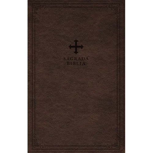 Biblia Católica, Tamaño Personal, Leathersoft, Café, Comfort Print