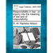 Responsibility in Law: An Inquiry Into the Meaning of Law and of Responsibility.