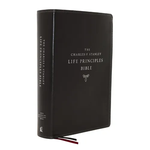 Nasb, Charles F. Stanley Life Principles Bible, 2nd Edition, Leathersoft, Black, Thumb Indexed, Comfort Print: Holy Bible, New American Standard Bible