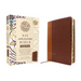 NIV Application Bible, Large Print, Leathersoft, Brown, Red Letter, Thumb Indexed, Comfort Print: Bringing the Ancient Message of the Bible Into Your