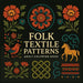 Folk Textile Patterns - Adult Coloring Book